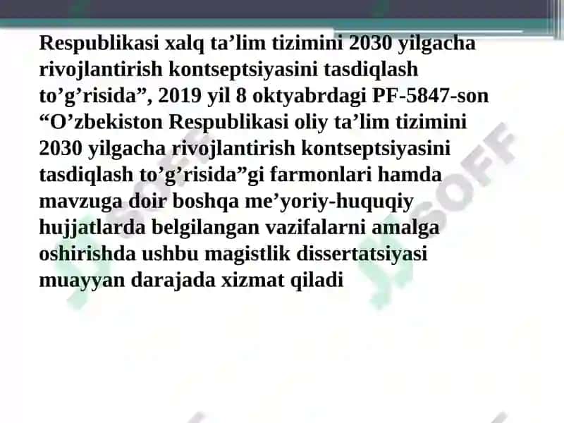 "TALIM MUASSASALARINI NOMARKAZLASHTIRISH JARAYONI: TARIXI, HOLATI VA ISTIQBOLLARI" 5
