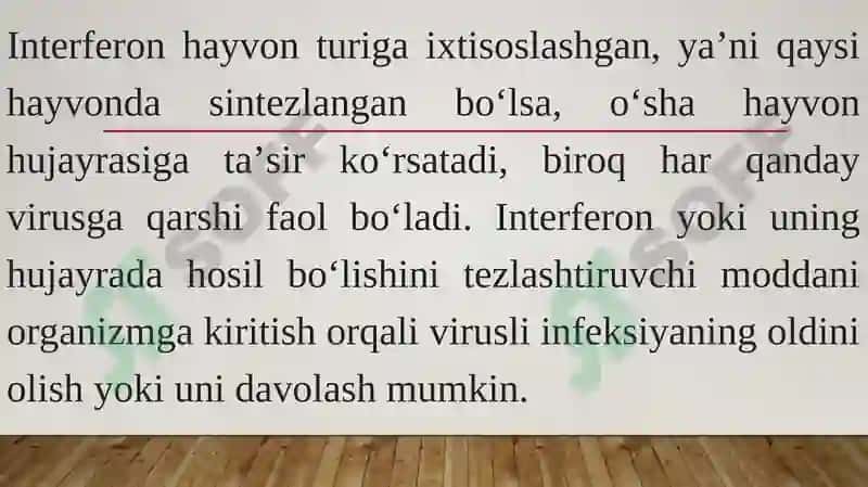 Interferon va sitokinlar sintezlanishi, ta’sir mexanizimi 5