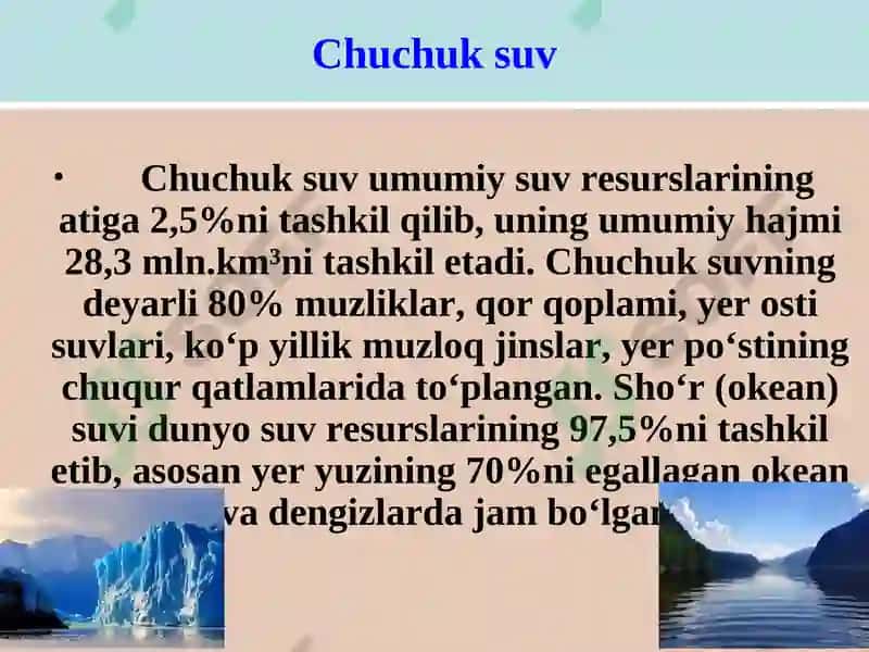 Jahon suv resurslari 5