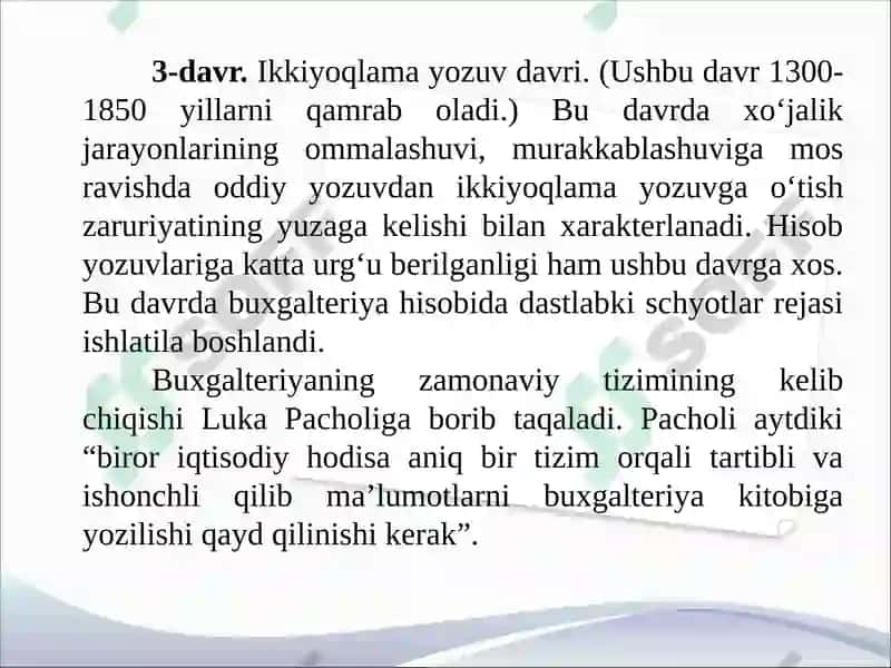 Buxgalteriya hisobifaniga kirish 5