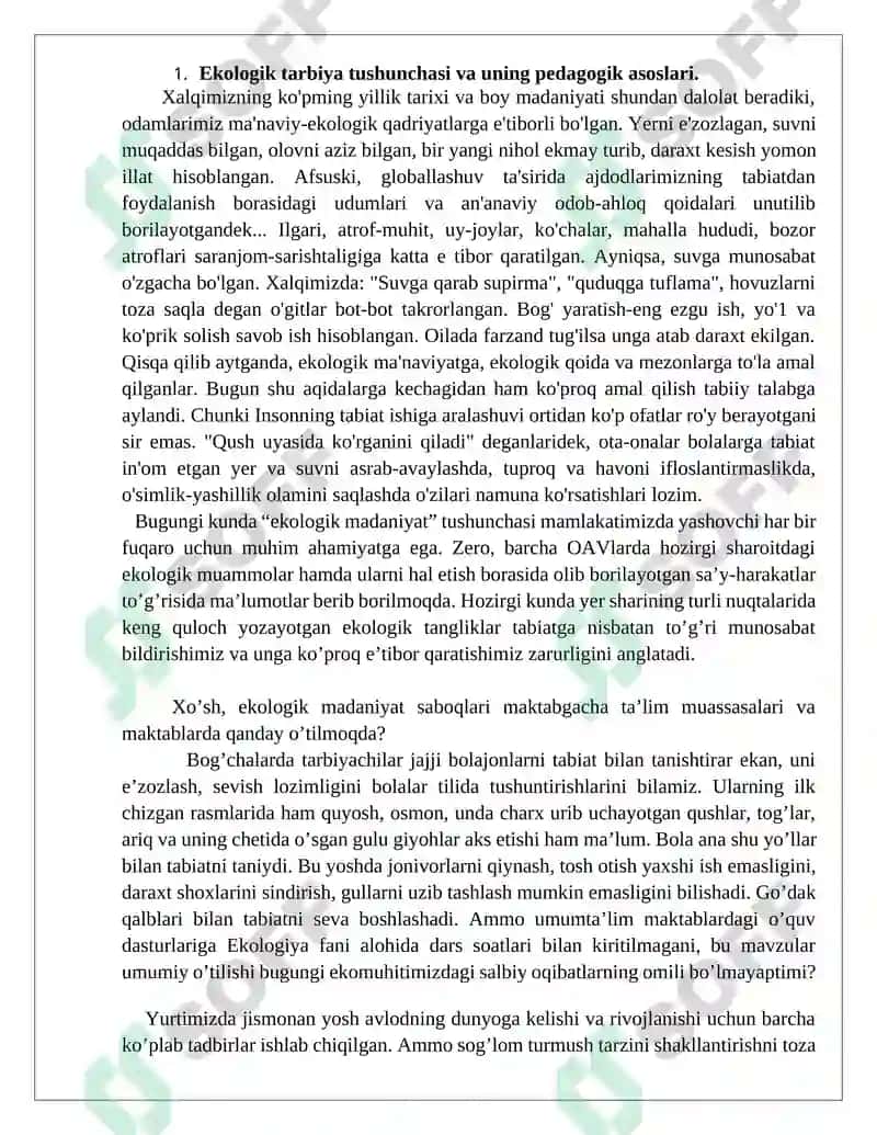 Maktabgacha yoshdagi bolalarga ekologik tarbiya berish 6