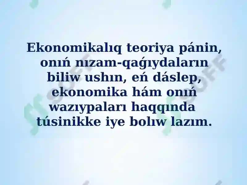 iqtisodiyot nazariyasi 1-mavzu 6