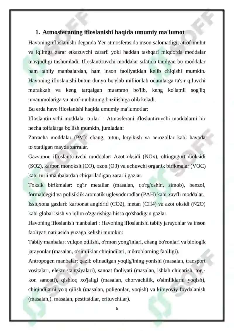 ATMOSFERANI IFLOSLANISHINI KELTIRIB CHIQARUVCHI ASOSIY MANBALAR 6