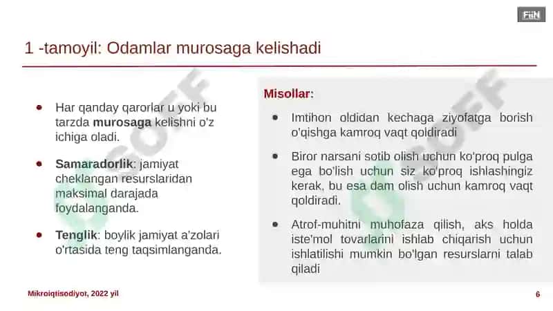 Iqtisodiyotning 10 tamoyili va Talab va taklif 6