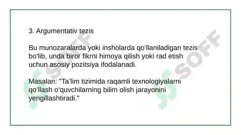 Tezis turlari 6