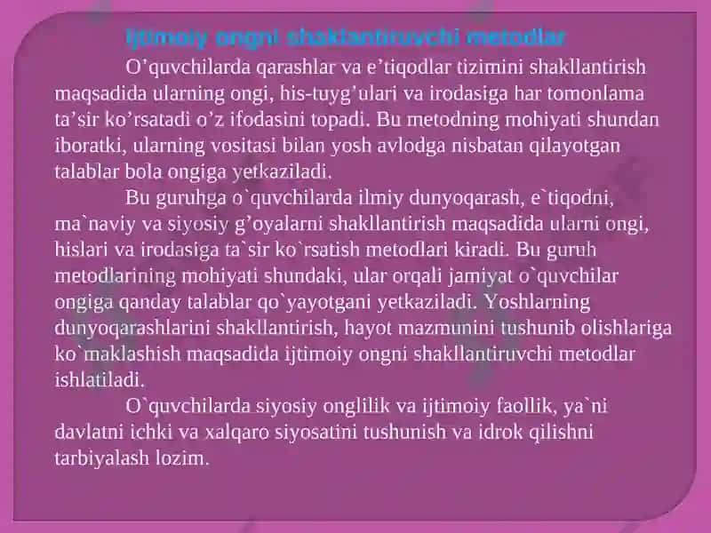 Tarbiya Metodlari va Shakillari 6