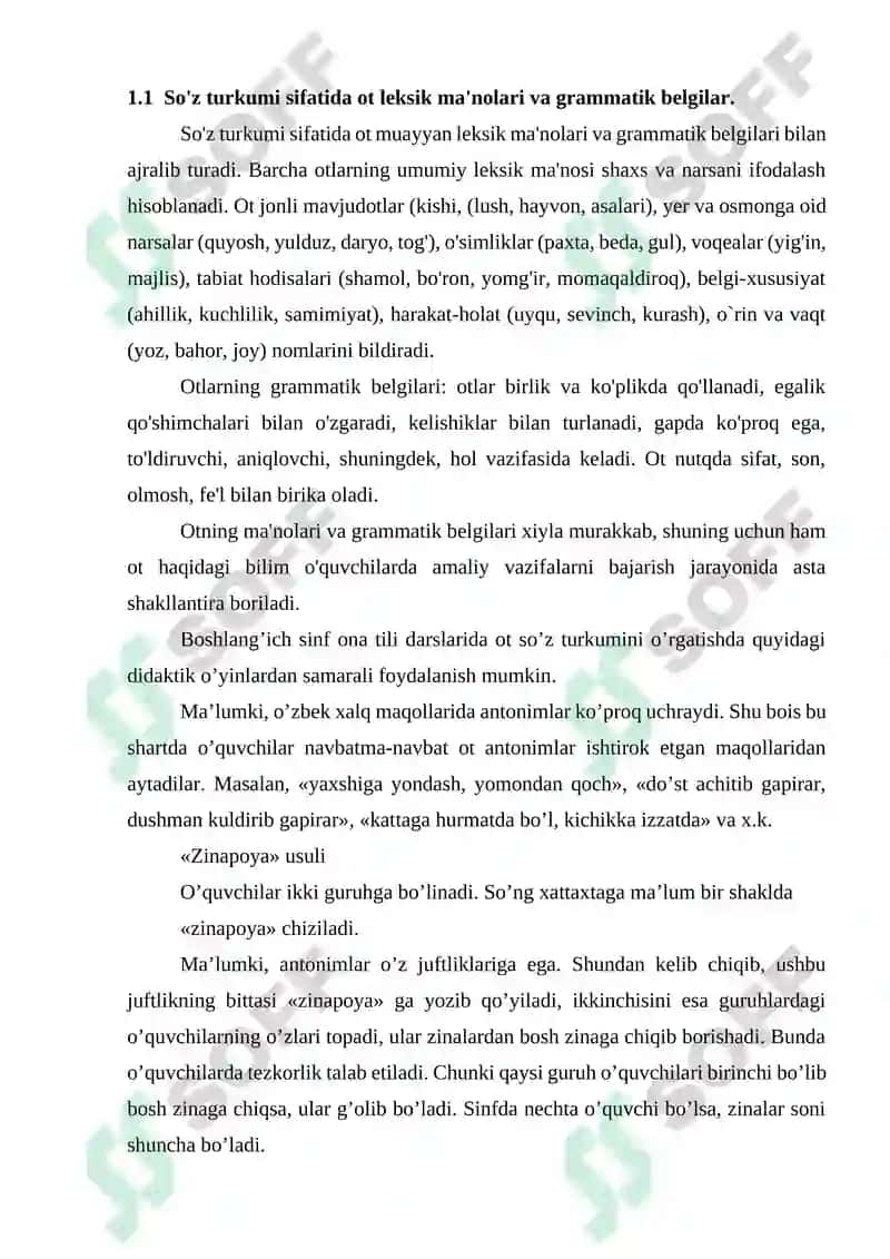 Sifat so'z turkumini o'rganish jarayonida o'quvchilar nutqini o'stirish 6