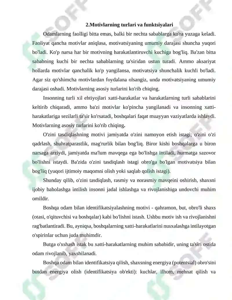 MOTIVLARNING TURLARI 6