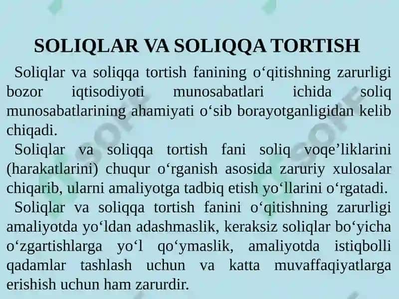 SOLIQLAR VA SOLIQQA TORTISH 6
