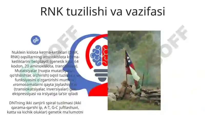 Nuklein kislotalar va irsiy belgilarining nasldan-naslga o‘tishdagi roli 6