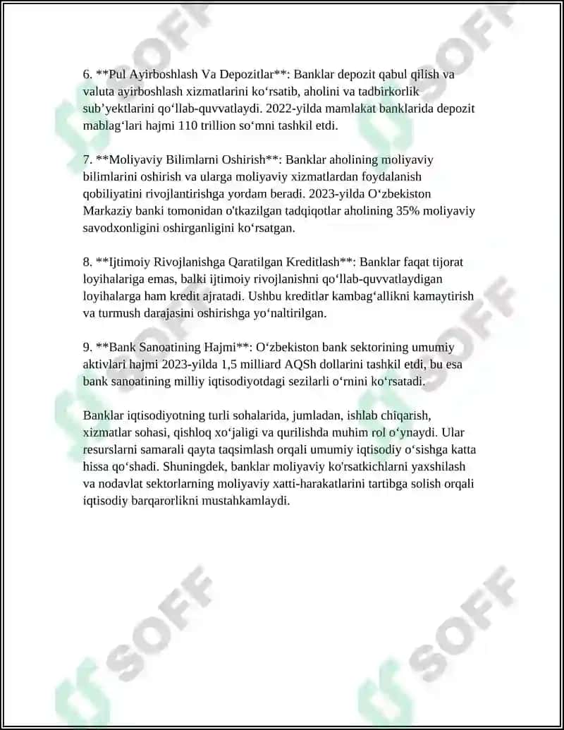 Pul-Kredit Tizimi va Banklar 6
