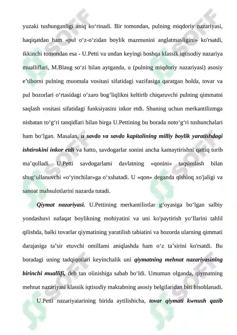 Yevropa mеrkantilizm va klassik iqtisodiy maktabning vujudga kelishi 6
