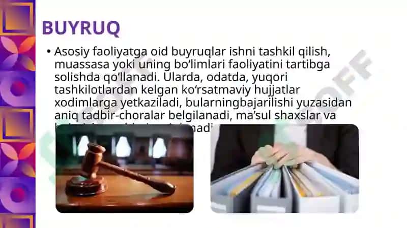 FARMOYISH HUJJATLARI  TUZILISHI VA TARKIBI 6