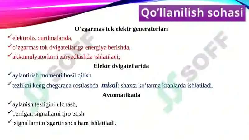 O’zgarmastok mashinalariuning tuzilishi va ishlash prinsi 6