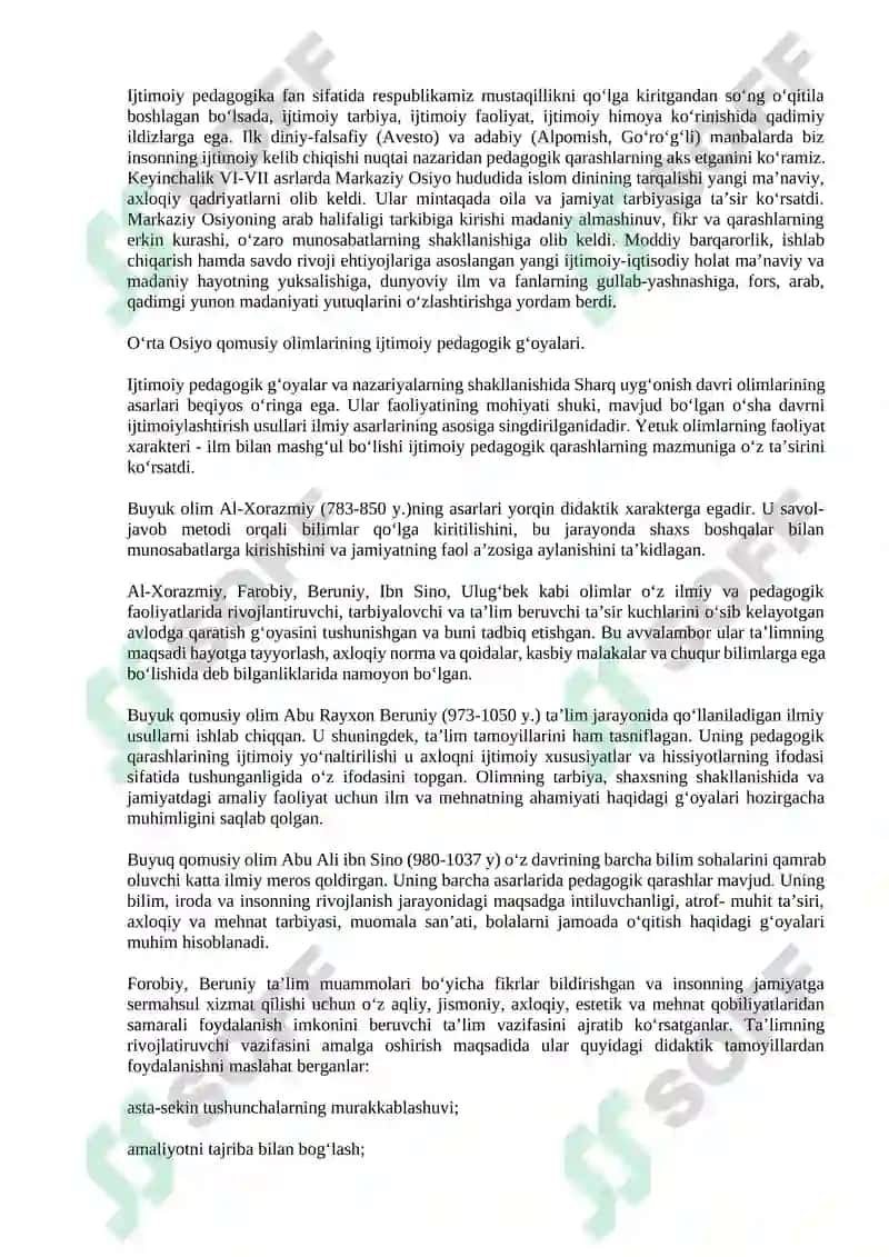 Ijtimoiy pedagogikani va ijtimoiy-pedagogik faoliyat rivojining metodologik asoslari 6