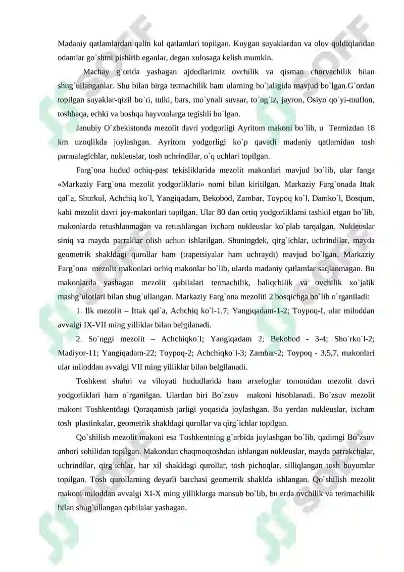 Mezolit-neolit davri lokal madaniyatlari 6