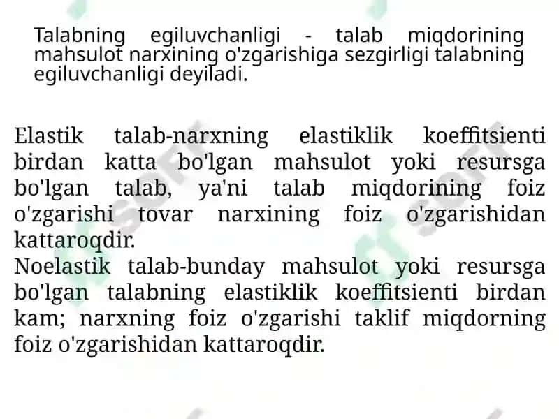 Taklif va talab elastikligi 6