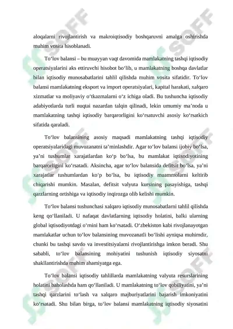 To'lov balansining mohiyati va tarkibi 6
