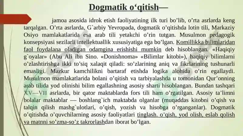 Ta'limning Tashkiliy Shakllari va Metodlari 6