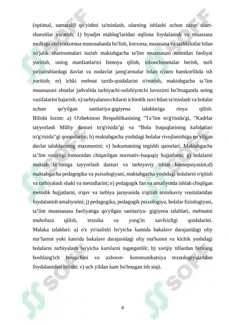 Maktabgacha Ta'lim Tashkilotlari 6
