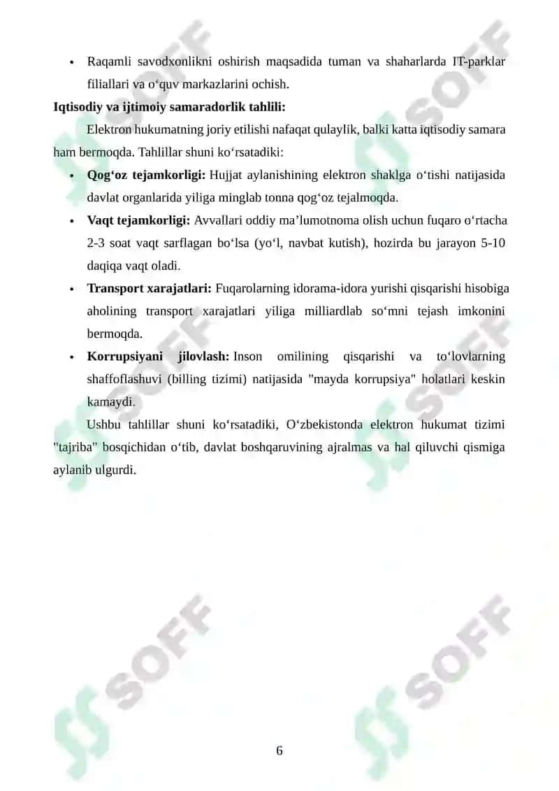 Elektron hukumat tizimini takomillashtirish 6