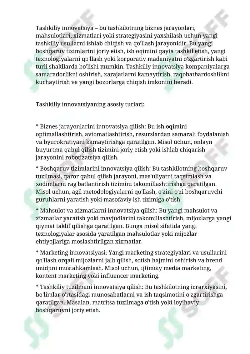 Taklifni oshiradigan innovatsiya va texnologiyalar 6