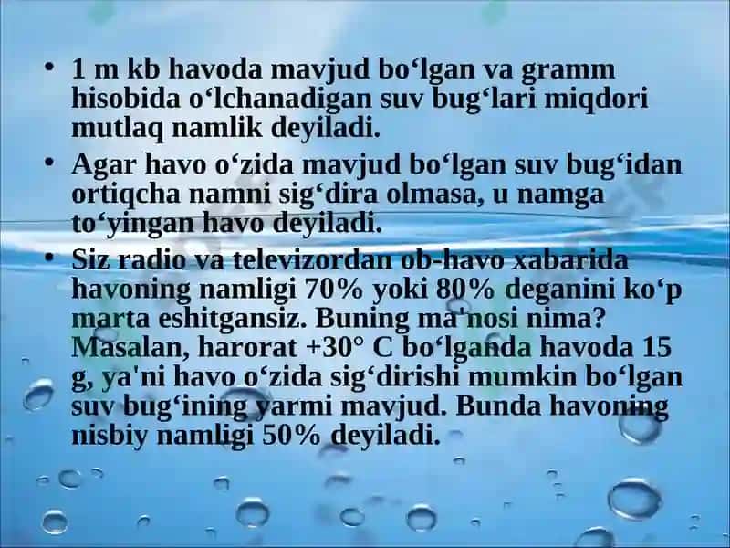 Havodagi suv bug‘i 6