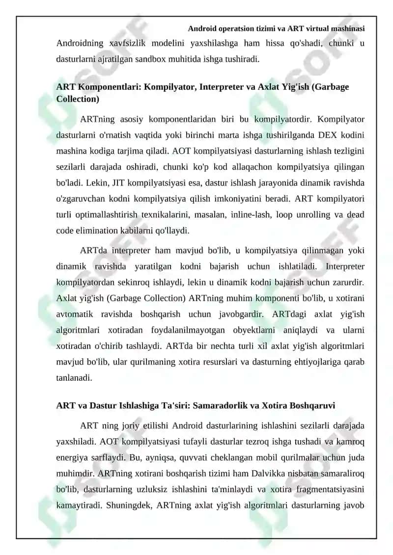Android operatsion tizimi va ART virtual mashinasi 6