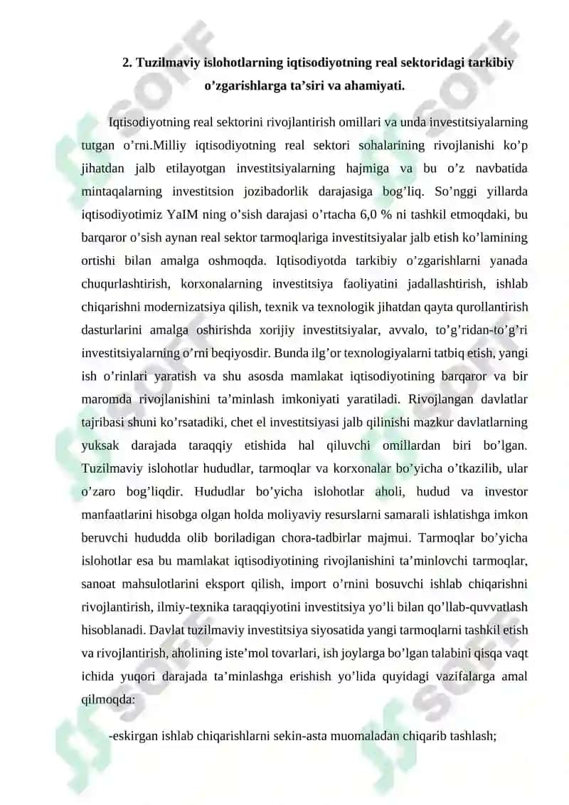 Iqtisodiyotni Rivojlantirishda Real Sektor va Xususiy Investitsiyalarning O'rni 6