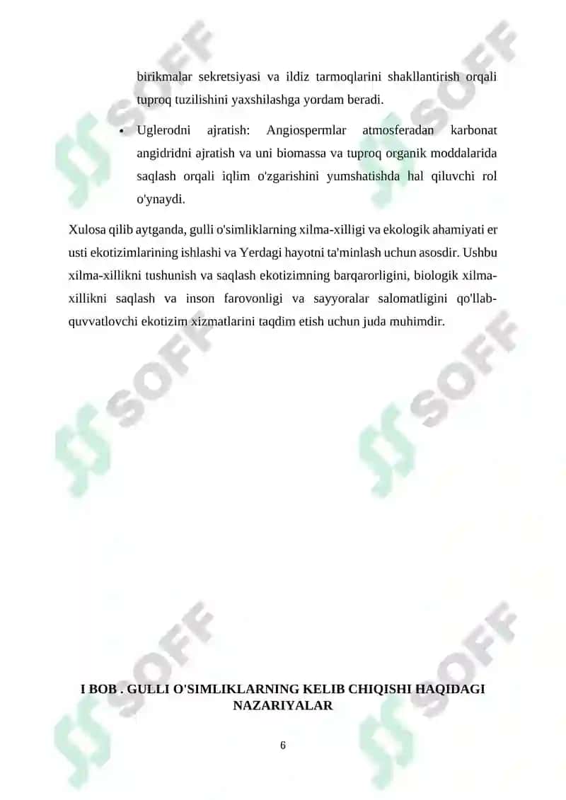Gulli o'simliklarning kelib chiqishi 6