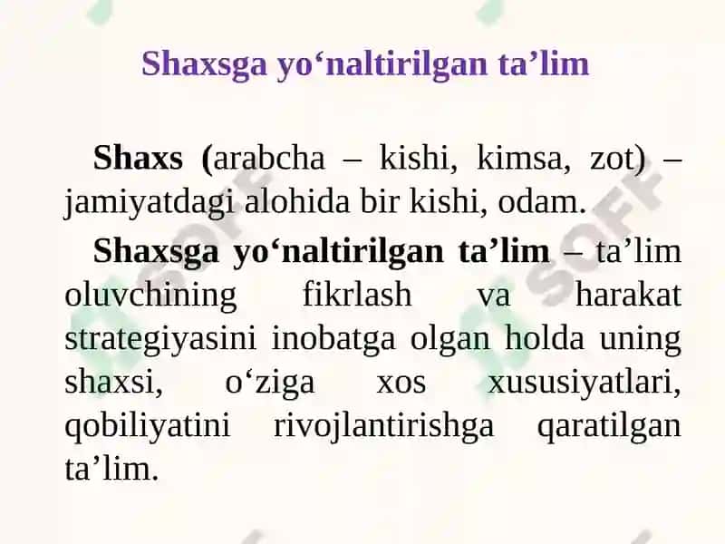 Shaxsga yо‘naltirilgan ta’lim turlari va texnologiyalari 6