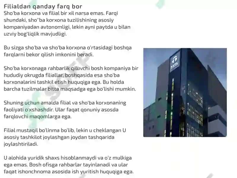 Sho’ba va qaram xo’jalik jamiyatlari faoliyatining farqli xususiyatlari 6