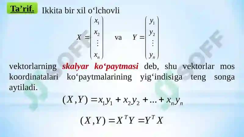 ARIFMETIK VEKTOR FAZO. CHIZIQLI FAZO 6