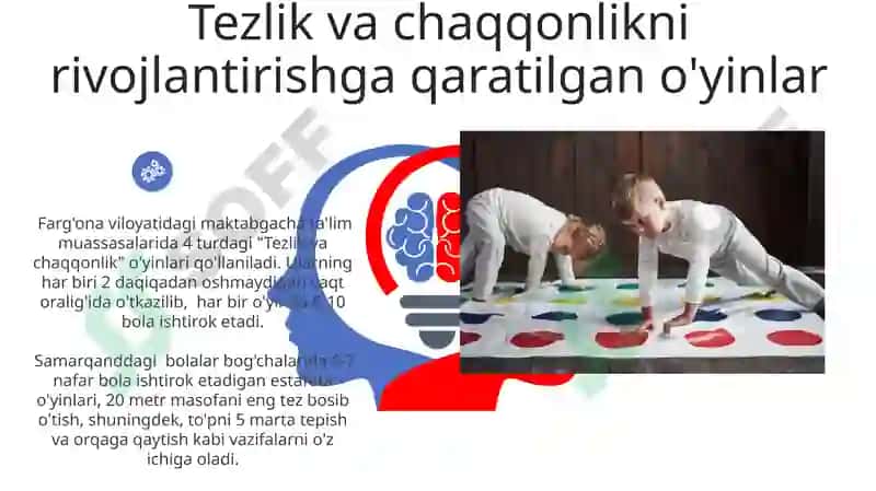 Maktabgacha yoshdagi bolalar uchun sport o'yinlari 6