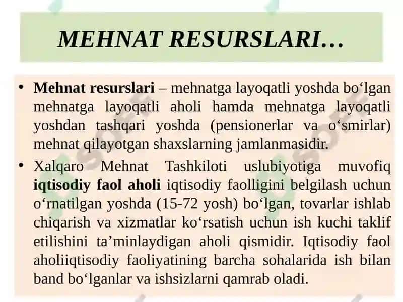 KORXONANING MEHNAT RESURSLARI 6