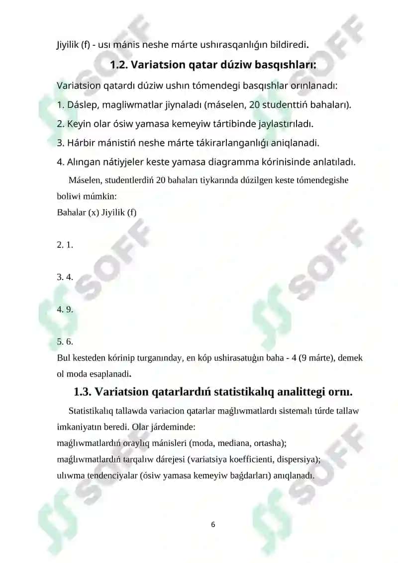 Psixologiyaliq magliwmatlardi qayta islew metodlari ham texnologiyalari 6