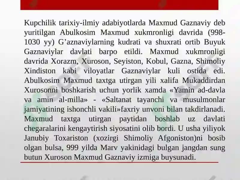 G’aznaviylar va Saljuqiylarning davlat boshqaruvtizimi 6