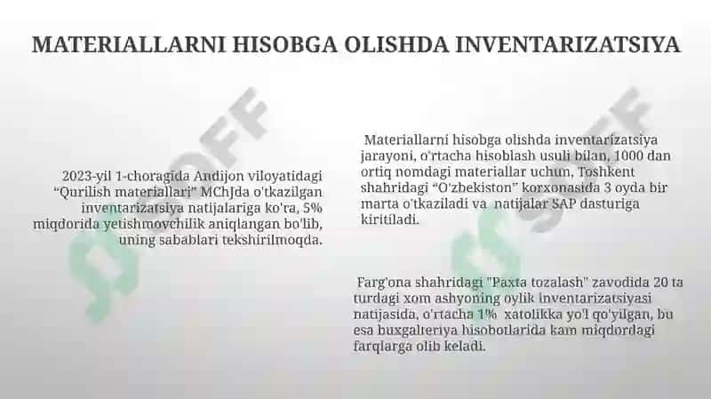 Materiallarni Hisobga Olishning Moliyaviy Aspektlari 6