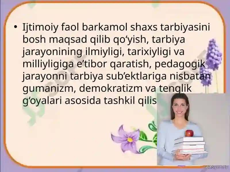 CHET TILI O‘QITUVCHISINING KASBIY MAHORATI VA O‘QITUVCHI QO‘YILGAN ASOSIY MALAKAVIY TALABLAR 6