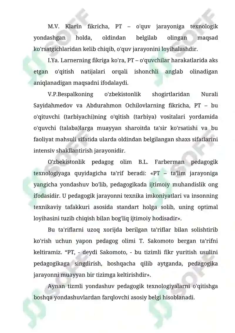 UMUMIY O’RTA TA’LIM MAKTABLARIDA YANGI PEDAGOGIK TEXNOLOGIYALAR ASOSIDA DARS O`TISHNING DOLZARB MASA 6