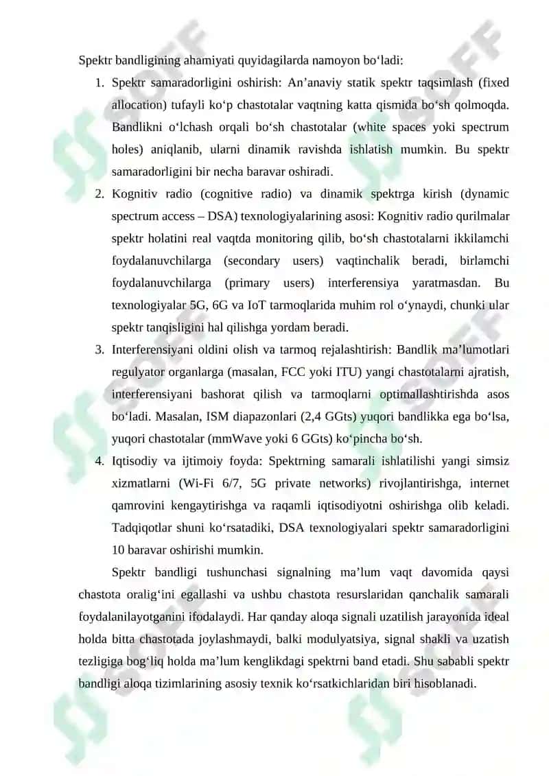 Spektrning bandligini o‘lchash 6