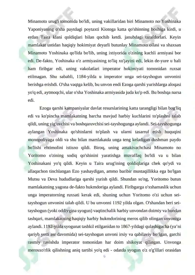 Tokugava Syogunati davri Yaponiya 6
