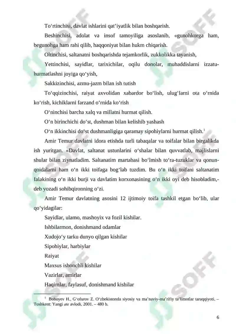 Amir Temur va temuriylar davridagi siyosiy va huquqiy ta’limotlar 6