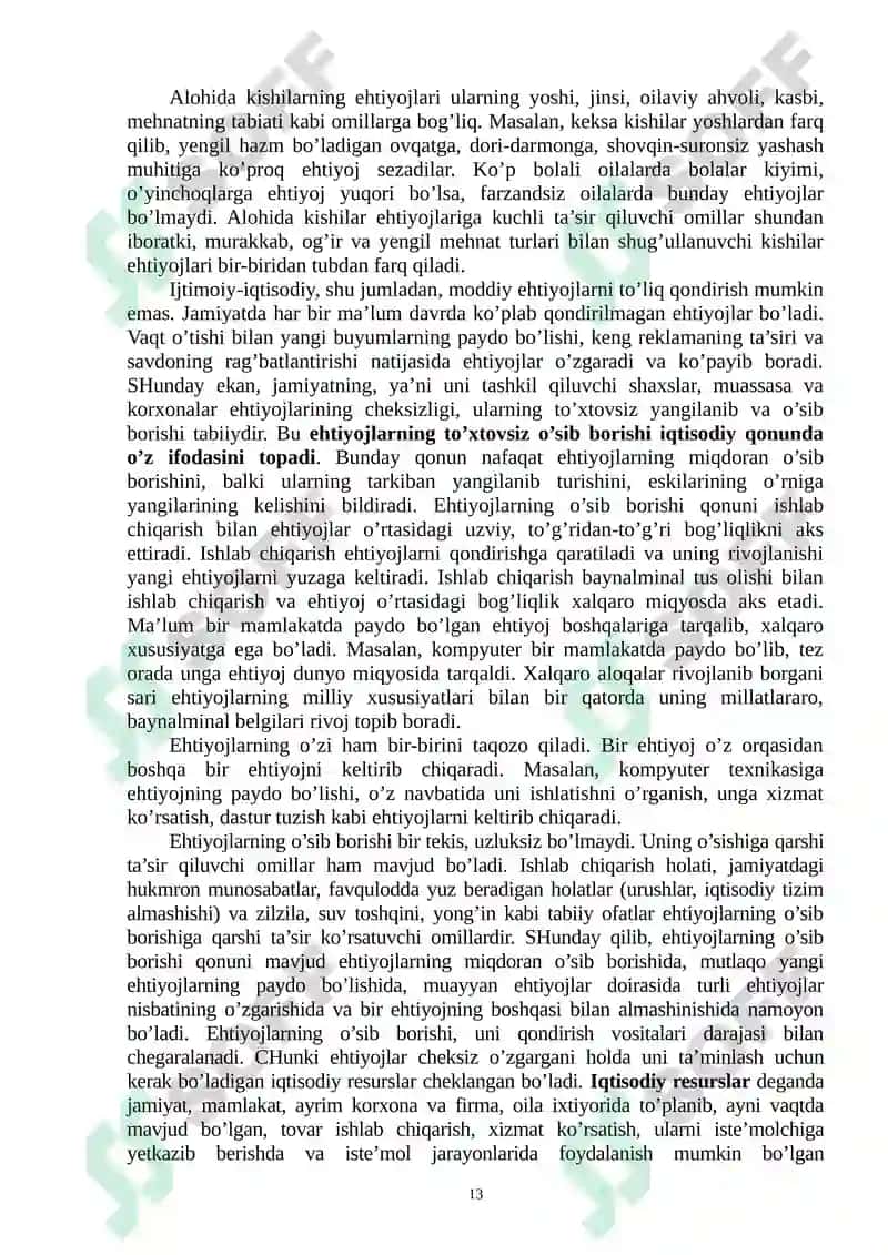 IQTISODIYOT NAZARIYASI FANINING PREDMETI VA BILISH USLUBI 6