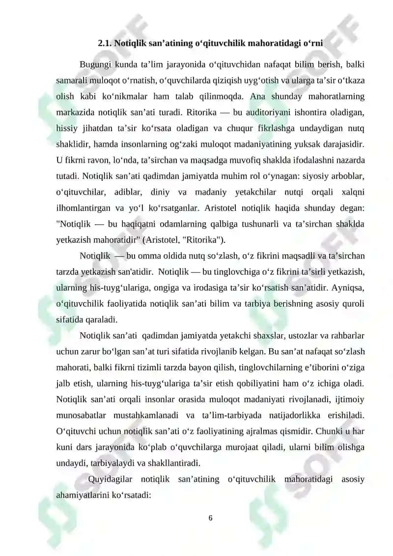 O’QITUVCHINING NUTQ MADANIYATI VA NOTIQLIK SAN’ATI 6