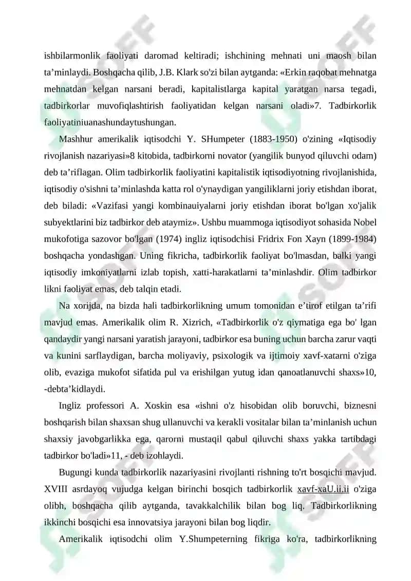 Kichik biznes va tadbirkorlik muhiti va unga ta'sir etuvchi omillar 6