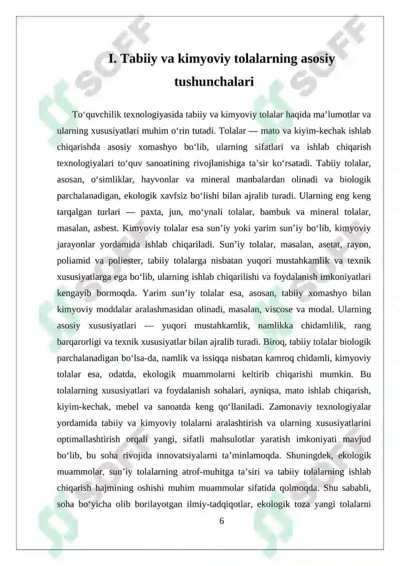 TABIIY VA KIMYOVIY TOLALAR HAQIDA MA’LUMOT VA ULARNING XUSUSIYATLARI 6