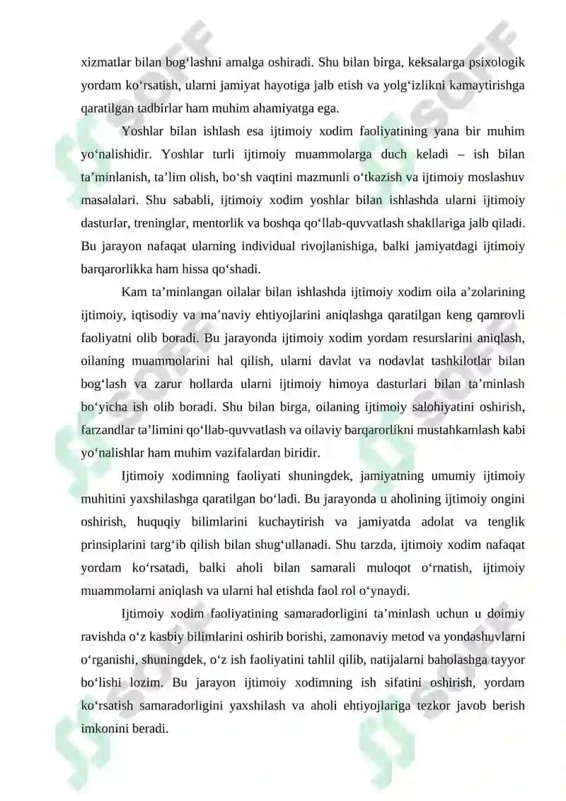 Aholini turli guruhlari bilan ishlashda ijtimoiy xodimning maqsad va vazifalari 6