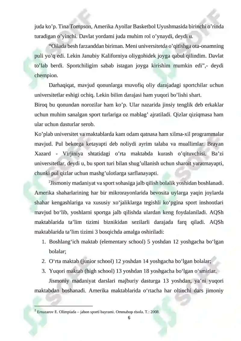 XORIJIY MAMALAKATLARDA JISMONIY TARBIYA VA SPORT ISHLARINI BOSHQARISHNING O`ZIGA XOS XUSUSIYATLARI 6