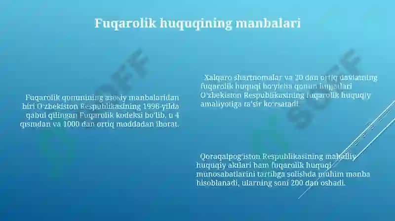 Fuqarolik huquqining manbalari va turlari 6
